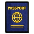 thumbnail image 1 of Passport Travel Applique Multi-Color Embroidered Hook & Loop Patch - 3 Inch Medium, 1 of 5