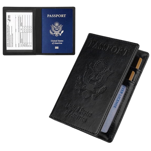 Passport & Vaccination Card Holder w/ FREE Express Shipping - 4-Colors