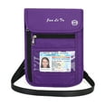 thumbnail image 1 of Passport Wallet Nylon Waterproof for Women Men Holder with RFID Blocking for Secure Travels - Purple, 1 of 8