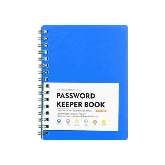 Password Book with Alphabetical Tabs,Hardcover Internet Address Organizer Logbook,100 GSM Thicken Paper,Small Pocket Password Keeper for Internet Address and Website Login(5.7x4.3")(BU2)