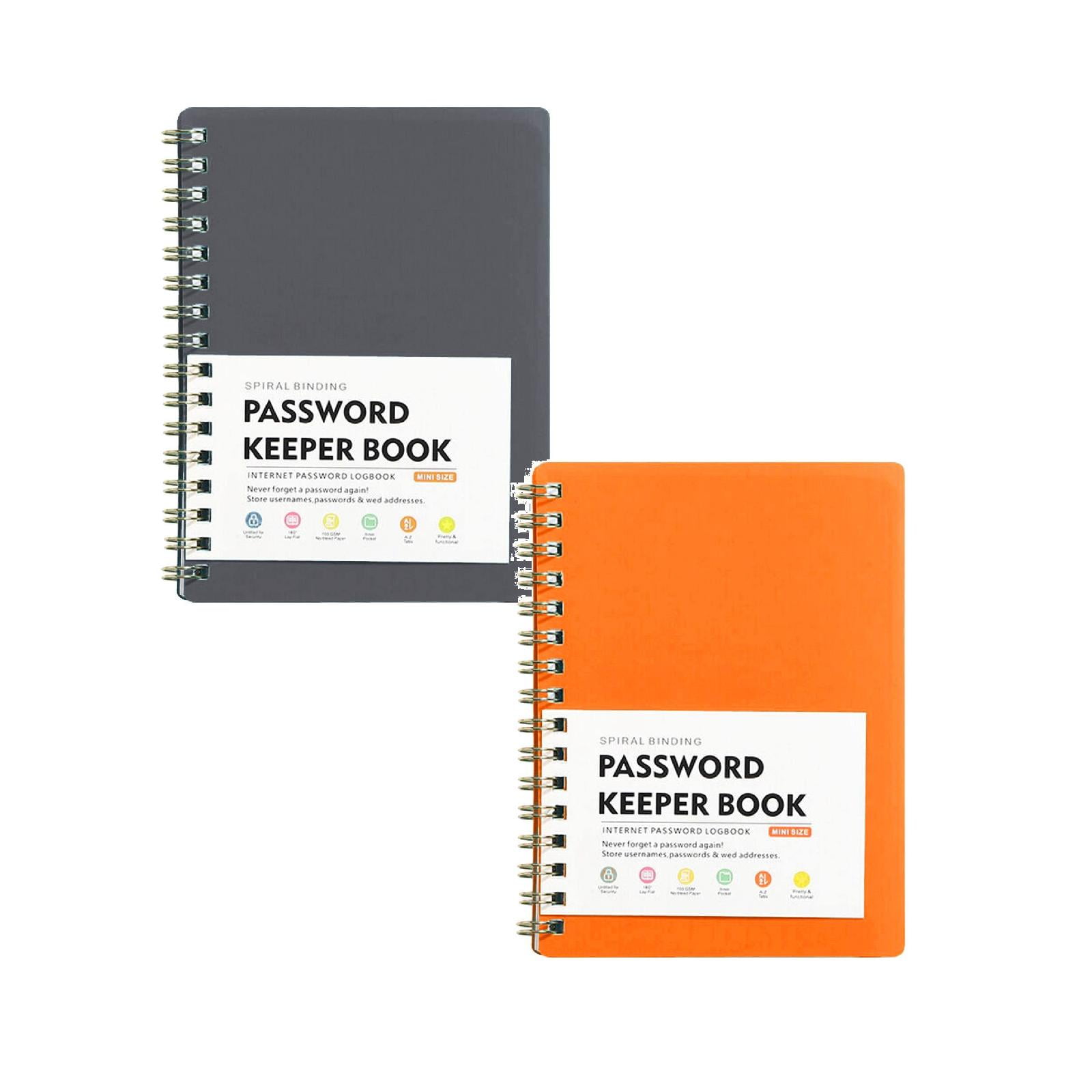 Password Book with Alphabetical Tabs, Hardcover Password Keeper, Password Notebook Organizer for Computer and Internet Address Website Login, Gifts for Home and Office 2PCS