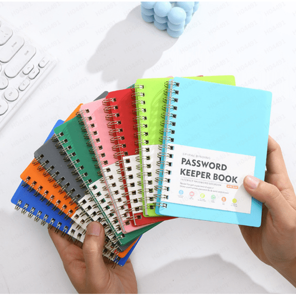 Password Book with Alphabetical Tabs Password Book for Adults Password Notebook Individual Colorful Tabs Hardcover Journal Logbook for Website Logins Blue 5.7 In