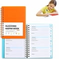 thumbnail image 1 of Password Book with Alphabetical Tabs ,Password Keeper Book for Seniors,Password Notebook for Individual & Colorful Tabs, Password Organizer for Website Logins,Orange Spiral Notebook, 1 of 5