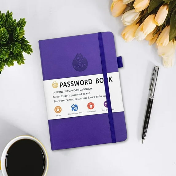 Password Book with alphabetical tabs, 5.2"*7.8" Internet Address Organizer Logbook, Password Keeper for Website Logins Hardcover Password Log-book for Internet Password and Website Address