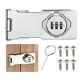 thumbnail image 1 of Password Hasp Locks, Cabinet Door Combination Lock, Barn Door Lock Latch for Cabinets, Barn Door, Silver, 1 of 6