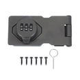 thumbnail image 1 of Password Hasp Locks Keyless Combination Lock Twist Knob No Drilling Required for Door Security Gate Grey 3.5", 1 of 7