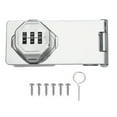 thumbnail image 1 of Password Hasp Locks Keyless Combination Lock Twist Knob No Drilling Required for Door Security Gate Silver 4", 1 of 6