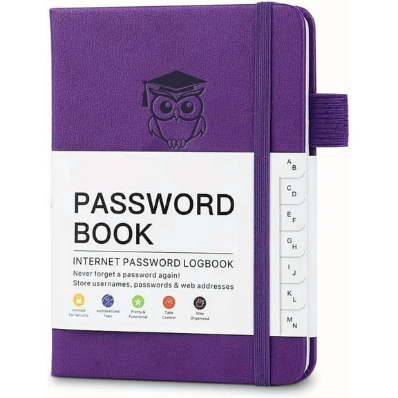 Password Keeper Book with Alphabetical Tabs，Small Password Books for Seniors, Password Notebook for Internet Website Address Log in Detail, Password Logbook to Help You Stay Organized