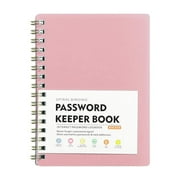 Password Keeper Book, Spiral Code Book, Qyaukm Password Book Password Book with Personal Alphabet Label Internet Address and Password Headquarters Password Log, a Spiral Code Book