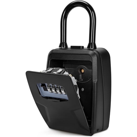 Password Key Lock Box, Wall Mounted Key Lock Box with Removable Lock Chain, Suitable for Outdoor, Outdoor, Real Estate Agents, Small Four-Digit Combination Lock Box
