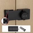 thumbnail image 1 of Password Lock for Cabinets and Drawers | Combination Keyless Cam Lock | 3-Dial Alloy Code Security | Rust Resistant | Easy Install with Glue or Screws | Fits Doors, Mailbox, Storage | 1 Pack | Black, 1 of 1