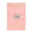 thumbnail image 1 of Password Lock Journal Notebook,3 Digit Combination Lock Embossed Secret Diary,Light-Pink, 1 of 6
