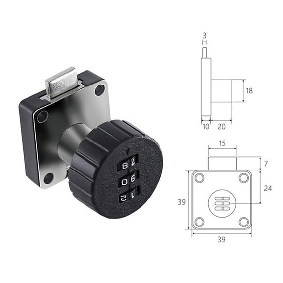 Password Locking Hasp Staple Padlock Garage Lock Cupboard Shed Mailbox Furniture Cabinet Drawer Lock With Keys Cam Code Lock