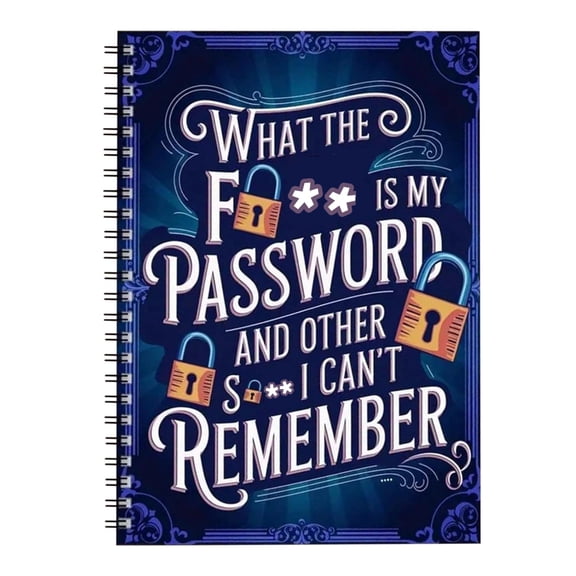 Password Organizer Notebook - Internet Account Log Book for Secure Password Tracking - Record Websites, Logins, Usernames & Notes - Spiral Bound