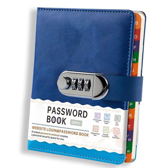 Password Protected Diary Notebook With Thick Cover 60 Pages Paper Great For Offices And Travel Recording Use