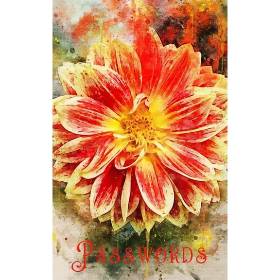 Passwords: Password Book - Premium Password Logbook - Online Organizer - Protect Sensitive Information - Red Daisy (Paperback)