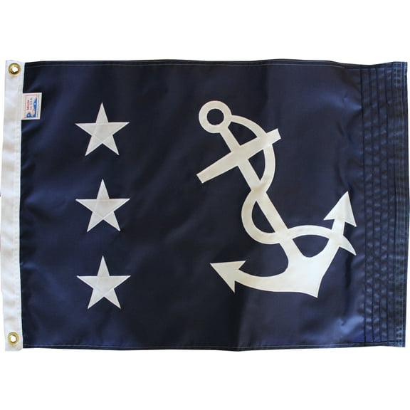 Past Commodore - 16"x24" Nylon Flag