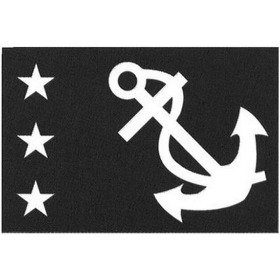 TaylorMade 93082 Nylon Past Commodore Officer Flag - 12" x 18" , Blue