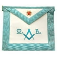 thumbnail image 1 of Past District Deputy Grand Master Blue Lodge Apron – Hand Embroidered with Blue Borders, Premium Masonic Regalia, 1 of 5
