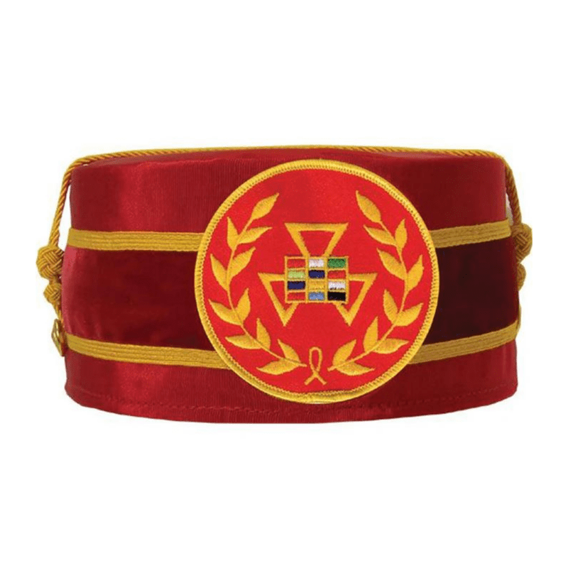 Past Grand High Priest Royal Arch Masonic Chapter Crown Cap Red