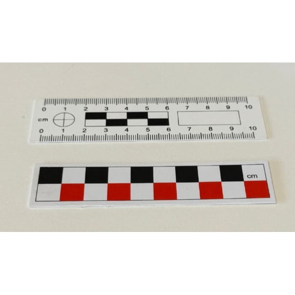 Past Horizons: Photo Scale Black Red & White - 10 cm