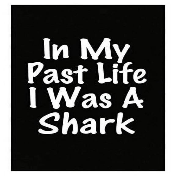 Past Life as a Shark Poster - Great White & Hammerhead Ocean Artwork, Gift Idea