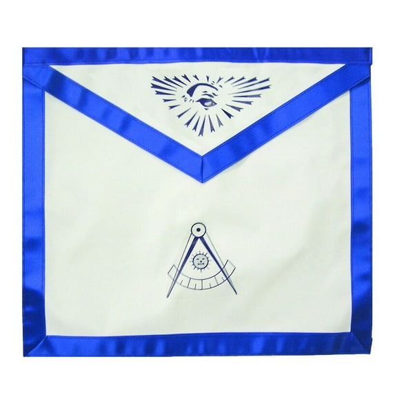 Past Master Apron - Masonic Blue Lodge Freemason - Compass & All seeing eye