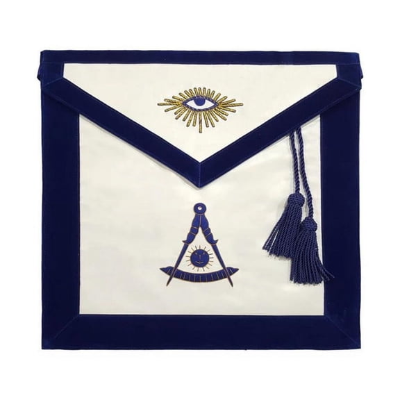 Past Master Blue Lodge California Regulation Apron - Blue with Bullion Hand Embroidery – Core Plus Group