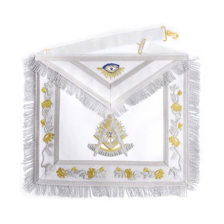 Past Master Blue Lodge California Regulation Apron - Bullion Embroidery with Rayon Fringe – Core Plus Group