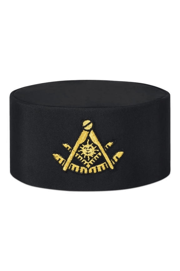 Past Master Blue Lodge California Regulation Crown Cap - Black & Gold