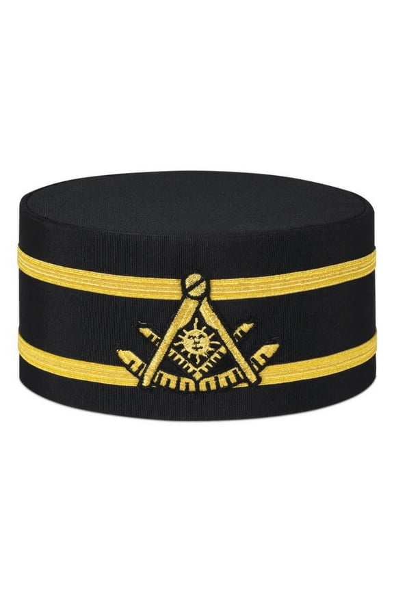 Past Master Blue Lodge California Regulation Crown Cap - Double Gold Braid
