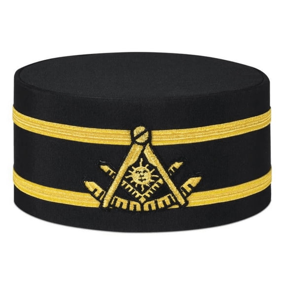 Past Master Blue Lodge California Regulation Crown Cap - Double Gold Braid