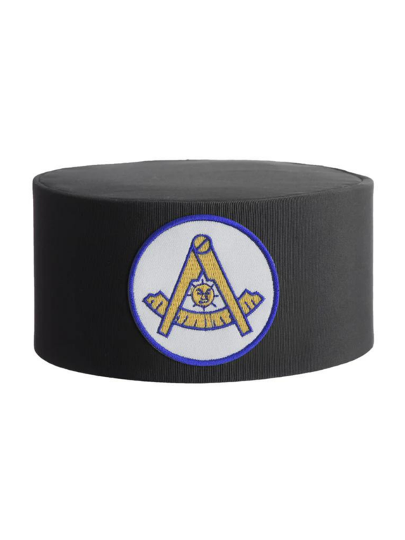 Past Master Blue Lodge California Regulation Crown Cap - White Patch With Blue Border