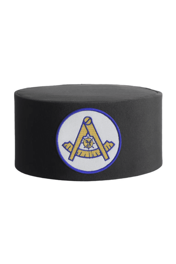 Past Master Blue Lodge California Regulation Crown Cap - White Patch With Blue Border