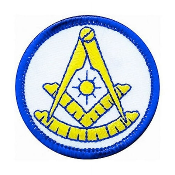 Past Master Masonic Patch colorful symbol for Freemasons
