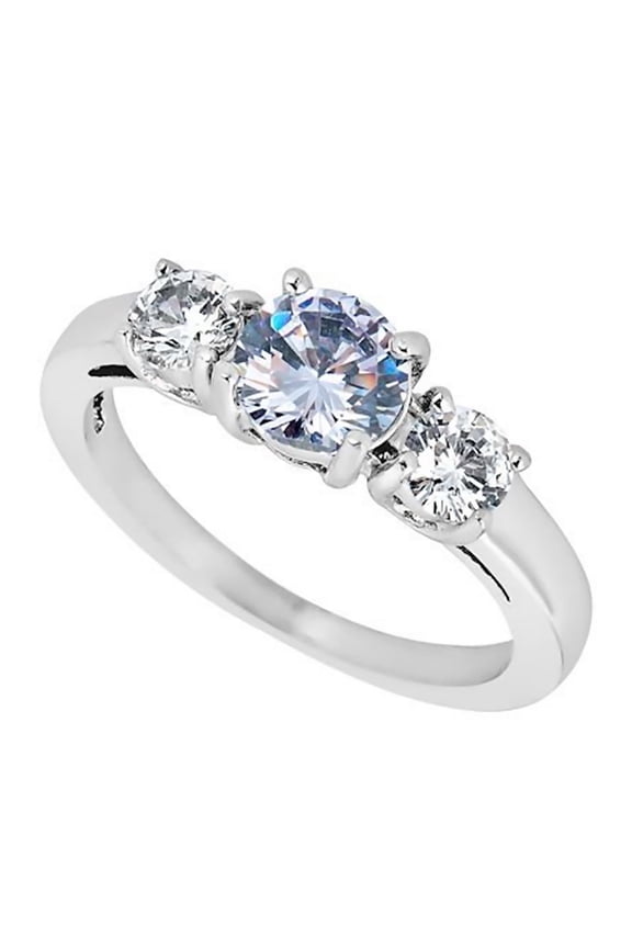 June Birthstone Ring Womens Purple Cubic Zirconia Stainless Steel Band Fantasy Forge Jewelry