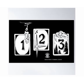 Past Present Future Tarot Spread Black Poster Wall Art Modern Wall Decor For Living Room Bedroom