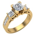 thumbnail image 1 of Past Present Future Three Stone Princess Cut Diamond Engagement Ring 1.80 carat total weight 14K Gold, 1 of 1