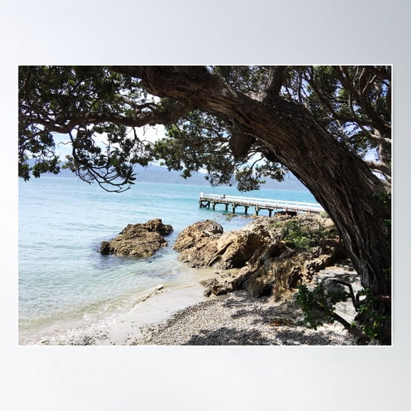 Past The Rocks To Jetty Fishing Poster Wall Art, Modern Wall Decor For Living Room Bedroom, 8x12 UNFRAMED