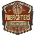 thumbnail image 1 of Past Time Signs  15 x 16 in. Firefighters United Plasma Metal Sign, 1 of 1