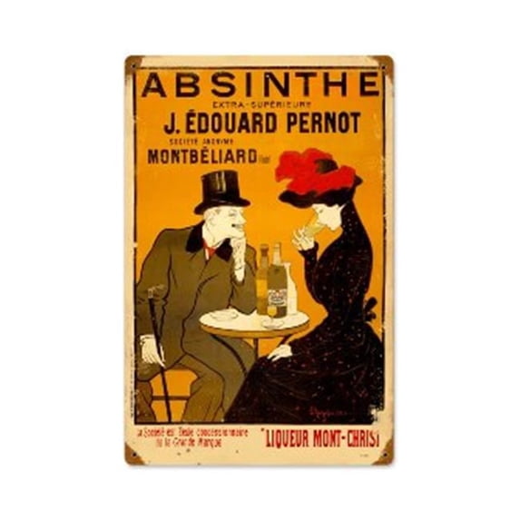 Past Time Signs  Absinthe Cafe Food and Drink Vintage Metal Sign