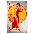 thumbnail image 1 of Past Time Signs  American Beauties by Greg Hildebrandt Tai Wun On Vintage Metal Sign - 12 x 18 in., 1 of 1