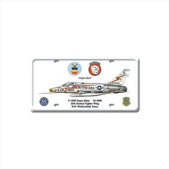 Past Time Signs DP023 F-100D Super Sabre Aviation License Plate