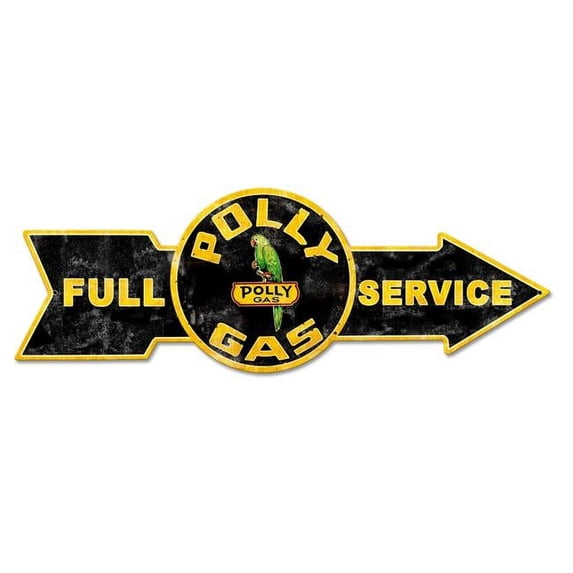 Past Time Signs Full Service Polly Gas Plasma Metal Sign - 32 x 11 in.