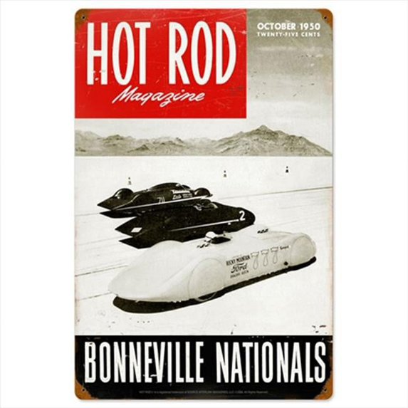 Past Time Signs HRM075 Bonneville Nationals Automotive Vintage Metal Sign