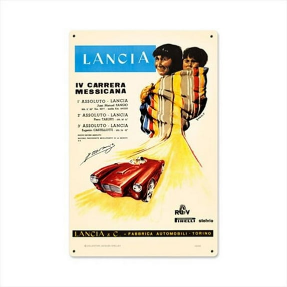 Past Time Signs JG046 Lancia Automotive Metal Sign