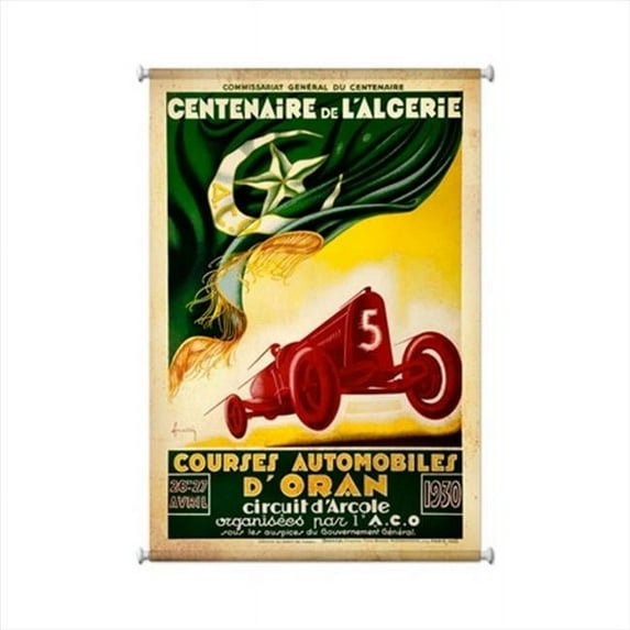 Past Time Signs JG116 Algeria Grand Prix Automotive Giclee Printed Canvas