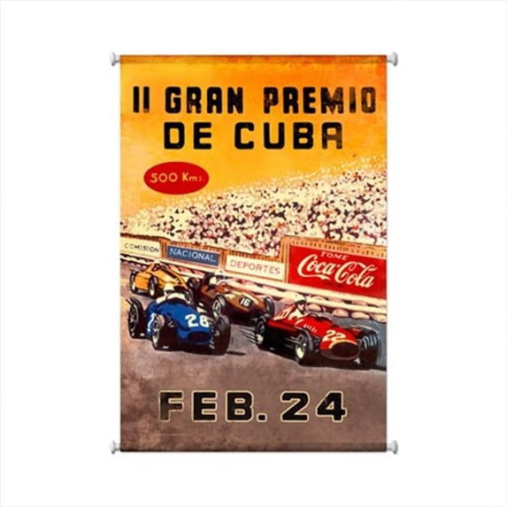 Past Time Signs JG145 Grand Premio Cuba Automotive Giclee Printed Canvas