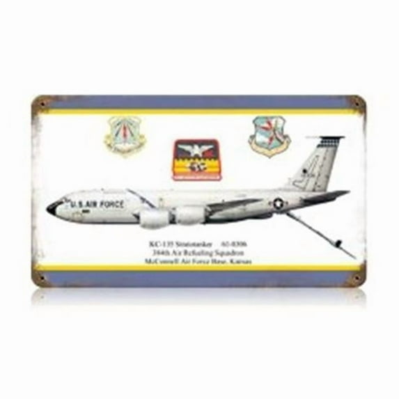 Past Time Signs KC-135 Stratotanker Aviation Vintage Metal Sign