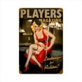thumbnail image 1 of Past Time Signs KDN006 Player Pinup Sports and Recreation Vintage Metal Sign, 1 of 1